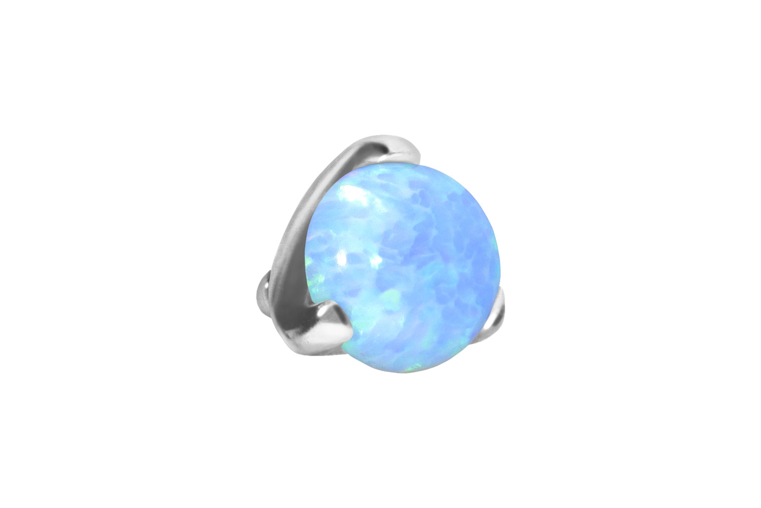 Titan Schraubaufsatz mit Außengewinde SYNTHETISCHER OPAL ++SALE++ von Piercingline